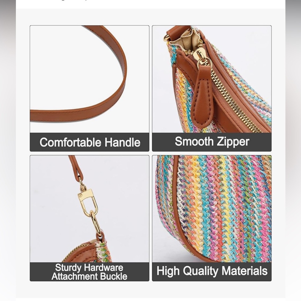 🆕 Shoulder Bag for Women Cute Hobo Purses and Handbags Retro Clutch Purse - Picture 7 of 7